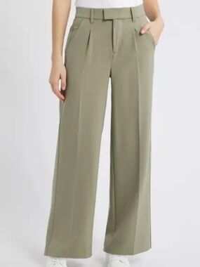 Wit & Wisdom Relaxed Waist Wide Leg Trousers 8 Petite, DRIED THYME